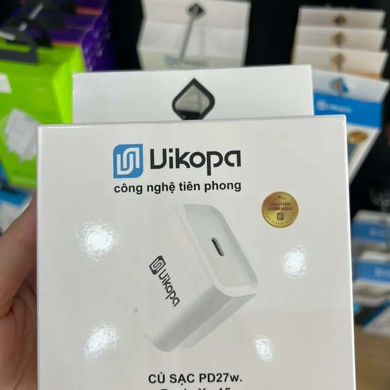 Củ sạc nhanh Vikopa 27W, cổng ra type C, bảo hành 1 năm 0