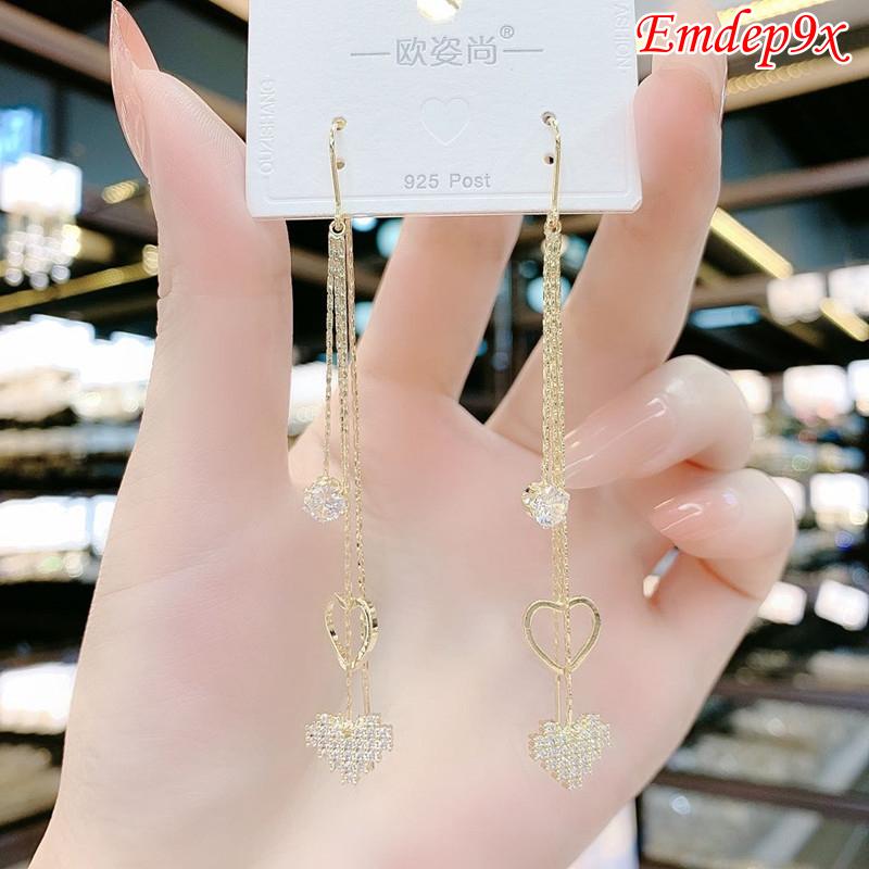 Bông tai trái tim dây rút trẻ trung XF845 MSC156 - xoắn ốc