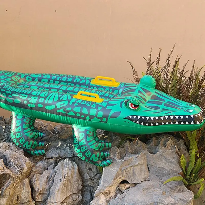 Inflatable Crocodile Design Swimming Board, Cute Inflatable Swimming Board, Floating Swimming Board, Swimming Accessories, Summer Swimming Supplies 4