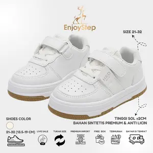 Enjoystep - Sepatu Sneakers Anak Warna Putih Import Premium Quality Kids Fashion S199