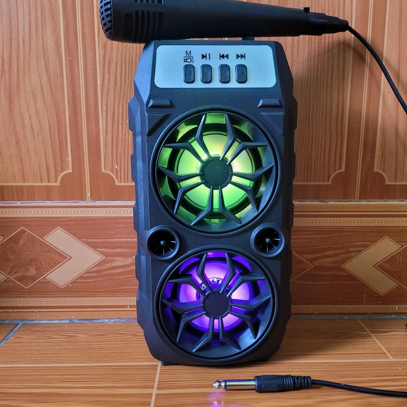 Loa bluetooth kèm micro hát karaoke CL-97 ( hoặc 2311)  ( Miễn Ship ) - loa tích điện không dây mini có khe cắm thẻ nhớ và usb - âm thanh lớn 0