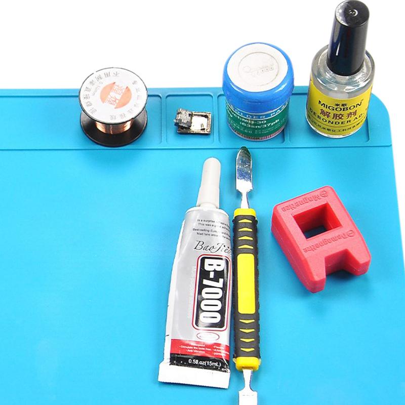 Product Introduction of ESD Heat Insulation Soldering Mat Job Tools Computer Phone Repair Tool Kit Working Repair Pad Heatresistant Maintenance Platform 20