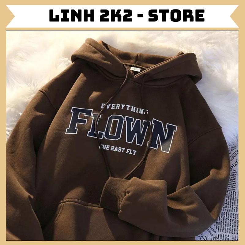 Áo Hoodie Nam Nữ APT From Rộng Màu Nâu Mũ 2 Lớp Dáng Thụng ( FOLWN NÂU ) Menswear Dài Tay 1