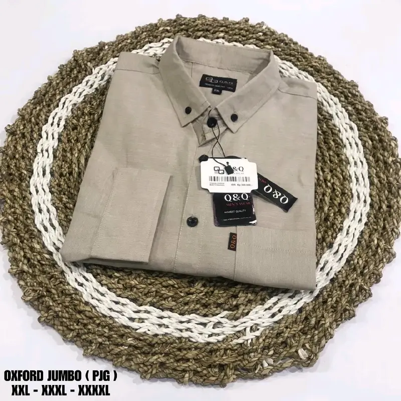 Kemeja polos panjang jumbo kemeja lengan panjang big size 2XL 3XL 4XL oversize kemeja tangan panjang jumbo 8