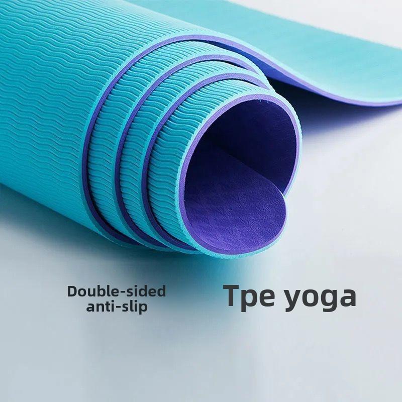 Product Introduction of TPE Yoga Mat Non-Slip Grip Student Dormitory Widened Thickened Soundproof Shock Absorption Dance Fitness Mat Jump Rope Mat for Women 3