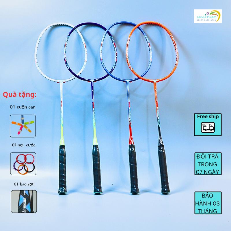 Vợt cầu lông Winstar Power chính hãng, cho người mới chơi tập chơi căng cước sẵn 9,5kg, tặng 1 cuốn cán và 1 túi vợt. Cán Vợt Sport các bon