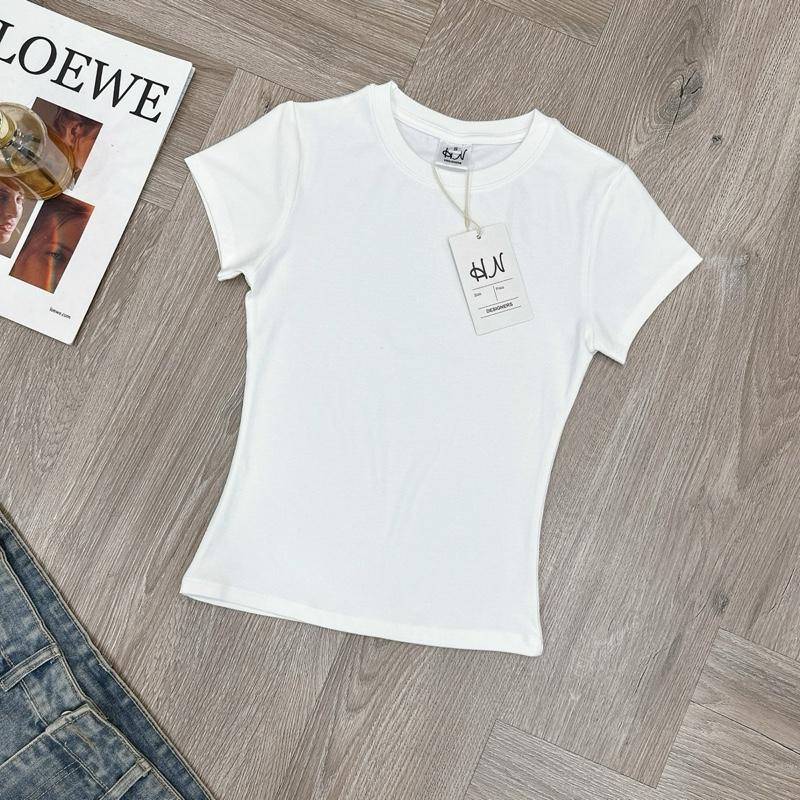 TN007_Áo thun trơn cổ tròn tay ngắn chất zip lụa