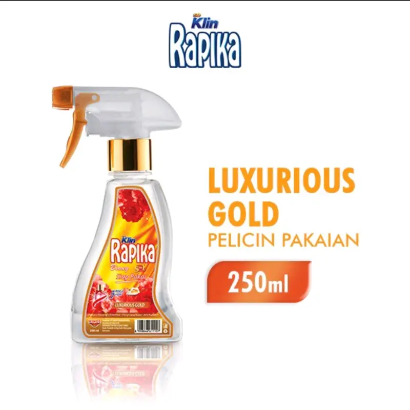 Rapika Biang Gold Spray 250ml pelicin pakaian pewangi pakaian Murah Anti bakteri 0