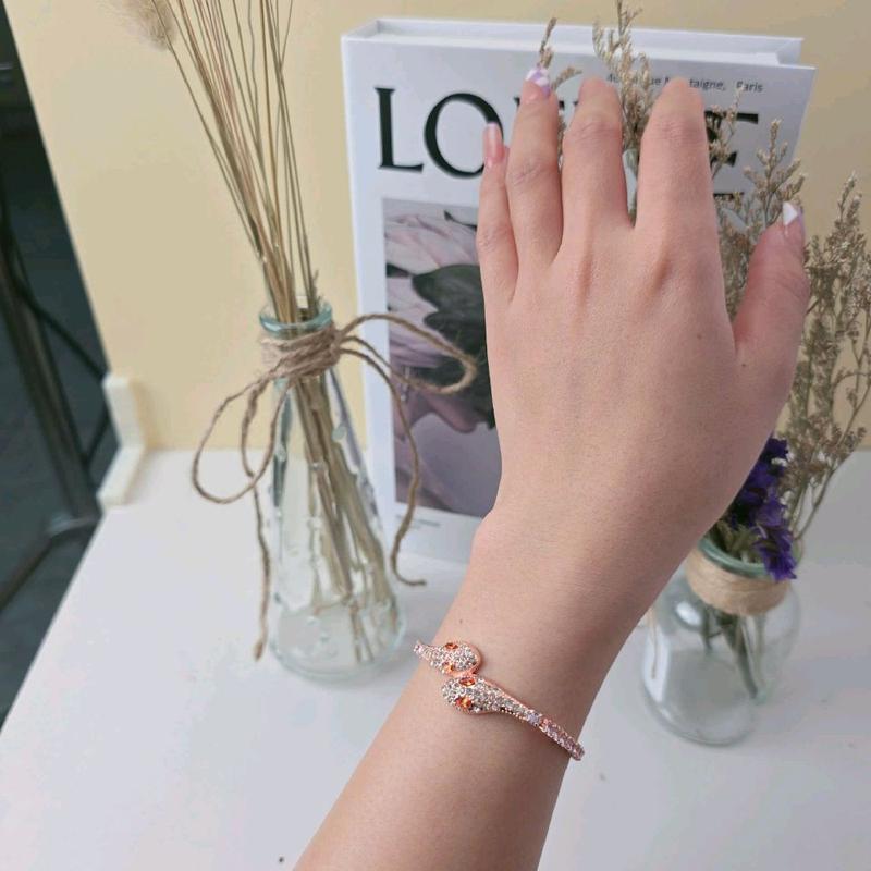 Vòng Tay Xà Nhãn Lục Bảo - Quyền Lực & Bảo Hộ Xi Vàng Hồng Không Đen Gỉ 3