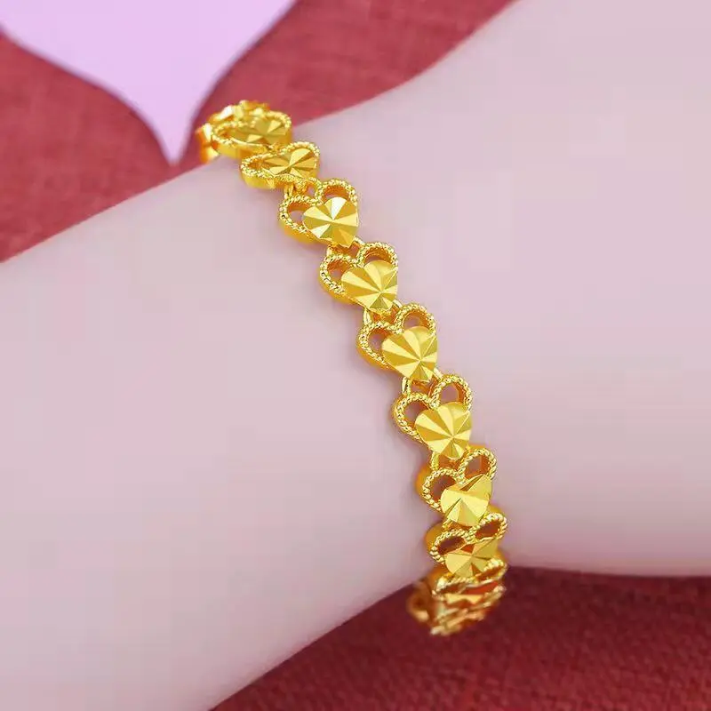 Vòng Tay Tình Yêu Đôi, Bốn Lá, Đồng Cá Nhỏ Phong Cách Cung Điện, Mạ Vàng Đồng Thau, Dành Cho Nữ, Trang Sức Tay, Thích Hợp Để Đeo Hàng Ngày