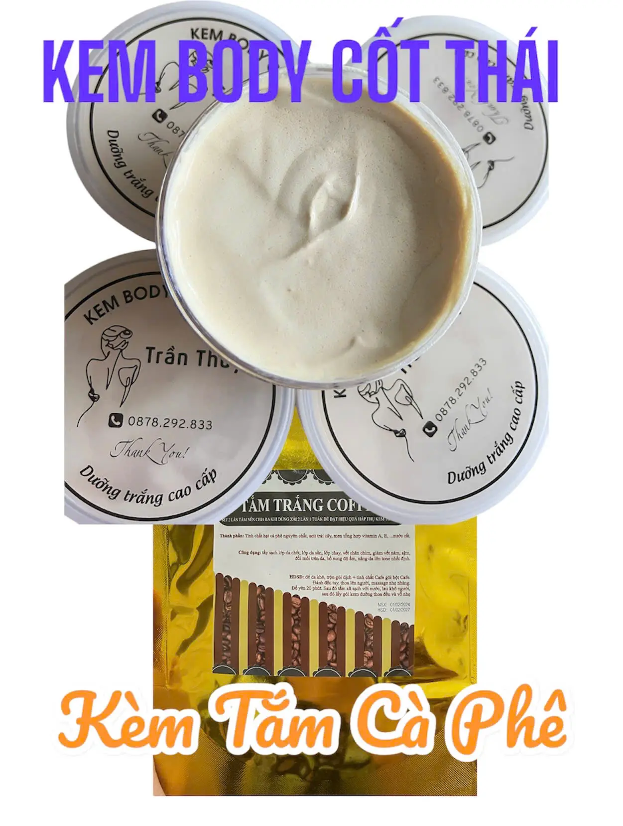 KEM BODY CỐT THÁI DƯỠNG TRẮNG CAO CẤP Dưỡng Da Body Làm Đẹp Da Dưỡng Body Nữ