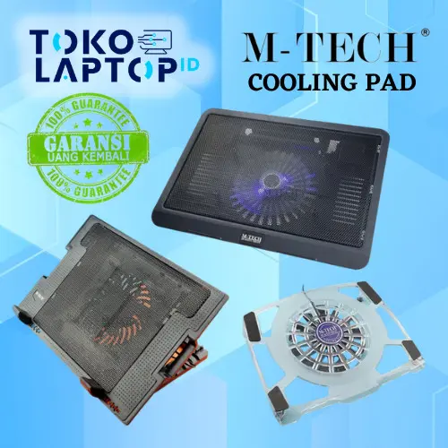 M-Tech Cooling Pad Pendingin Laptop Kipas Laptop Garansi Resmi Biru Fan