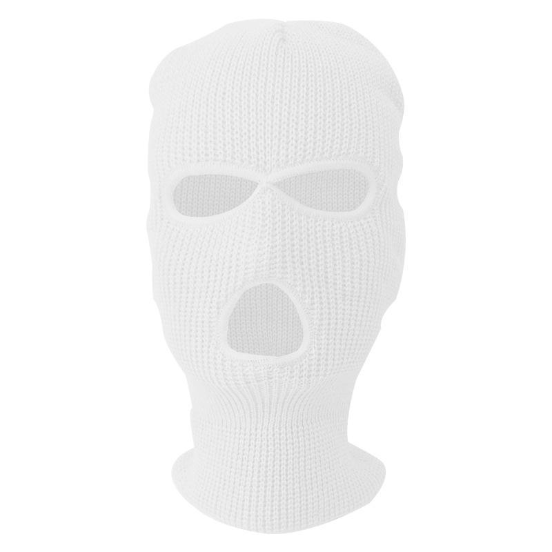 Product Introduction of Solid Color 3-hole Knit Ski Mask, Winter Warm Face Mask, Outdoor Sports Head Cover For Men & Women, Outdoor Sports Cycling Accessories, Warm Motorcycle Full Face Mask For Skiing Snowboard 0