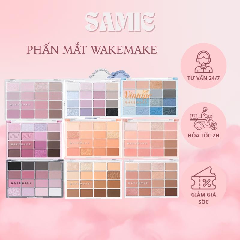 Bảng mắt WAKEMAKE Soft Blurring Eye Palette 16 ô đa năng