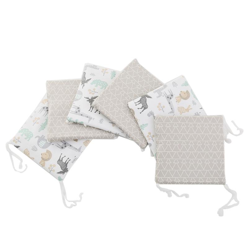 【Ready Stock】 6 Pcs Baby Cot Bumper Newborn Bed Soft Cotton Protector Pillows Infant Cushion 7
