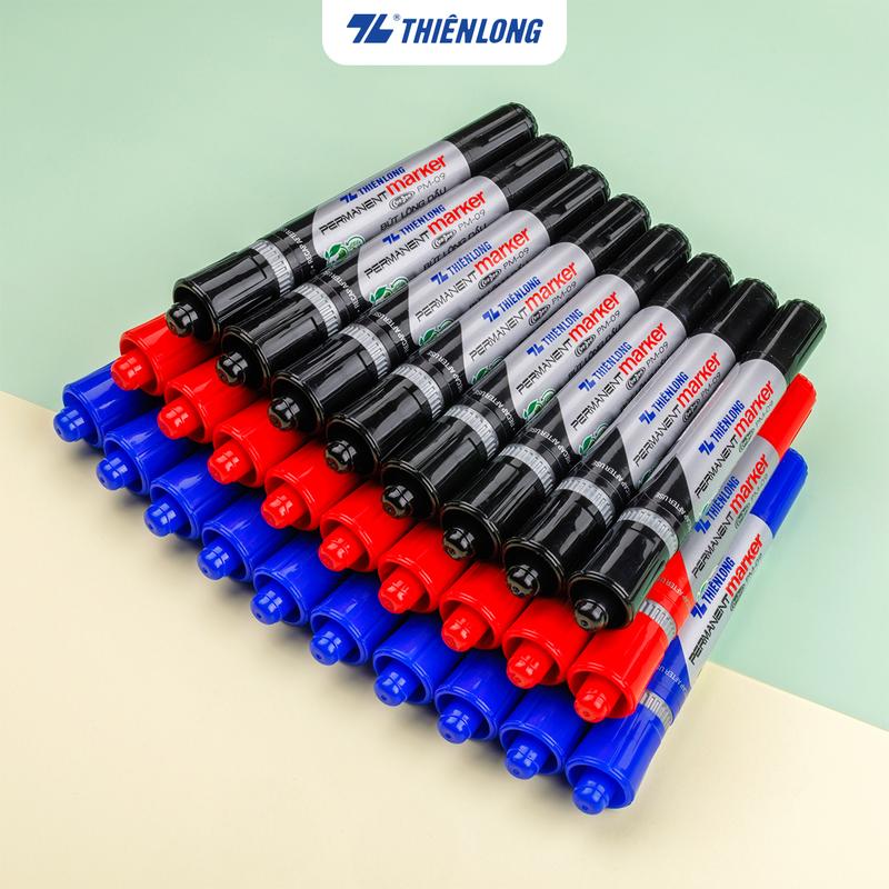 Combo 5/10/20 Bút lông dầu 2 đầu bút Thiên Long PM-09, mực đạt tiêu chuẩn Châu Âu, bám dính tốt trên nhiều vật liệu