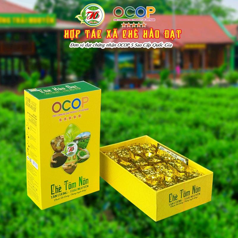 Hộp chè ấm tôm nõn Hảo Đạt Thái Nguyên Tân Cương (200g)