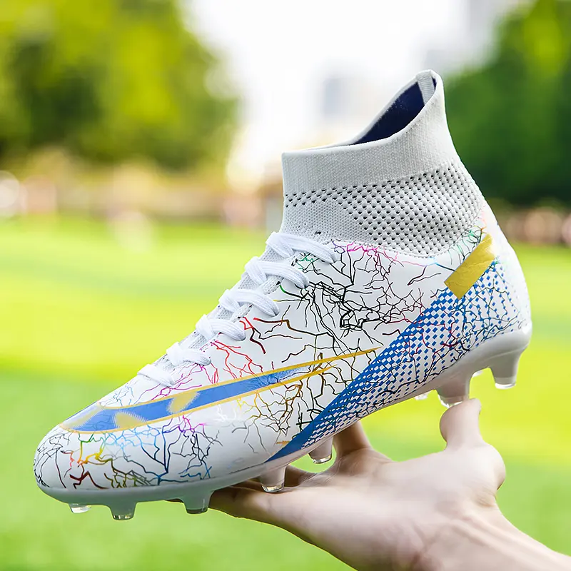 Fustal！32-48 Ready Unisex Plus Size Training Football Shoes Fashion All-terrain Football Shoes Wide Last Soccer Shoes