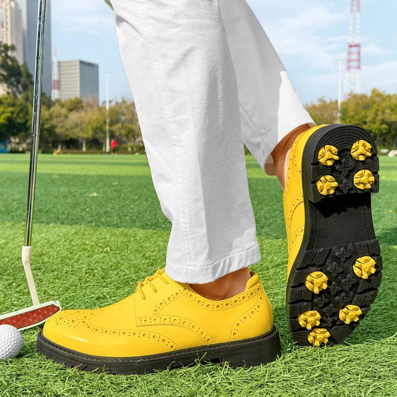 Product Introduction of Professional Business Leather Golf Shoes Block Shoes Glossy Men Spikeless Golf Sneakers Comfortable Walking Footwear for Golfers 10