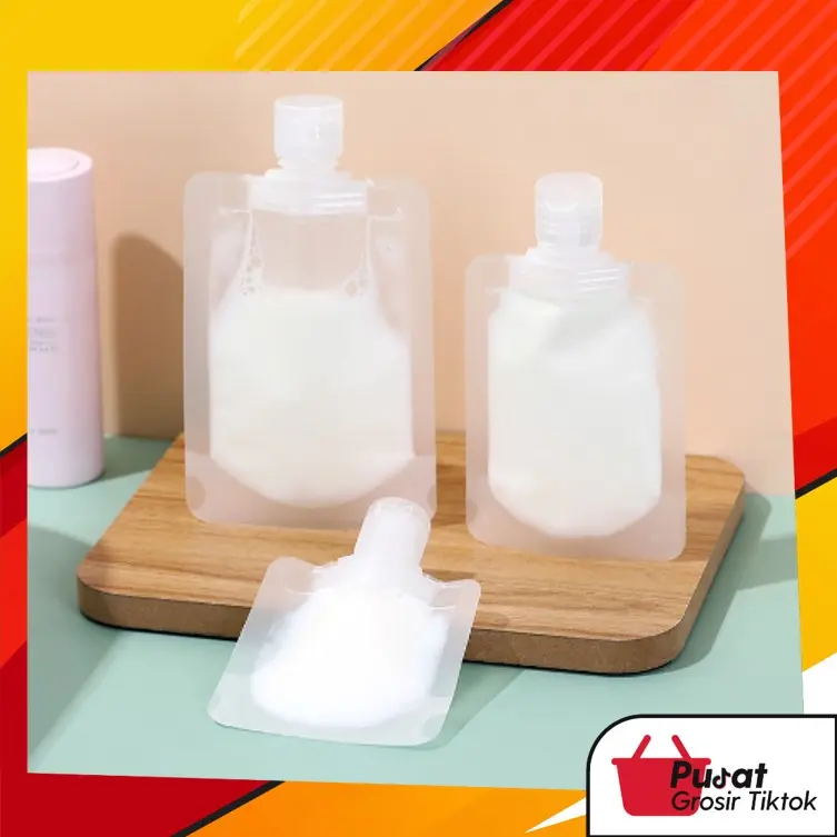 BISA COD H5773 Travel Pouch Botol Refill Transparan Shower Gel Shampoo Portable Plastik 0