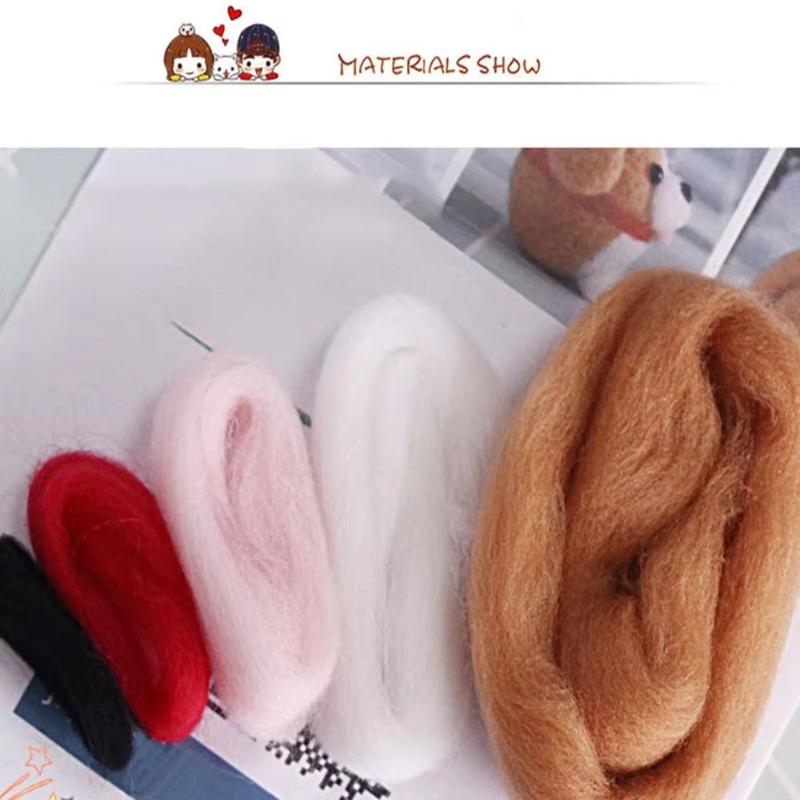 Product Introduction of New Not Finished Wool Felting Kit Cute Penguin Handmade Needle Felting Kit Cartoon Toy Doll DIY Felting Starter Kit 12