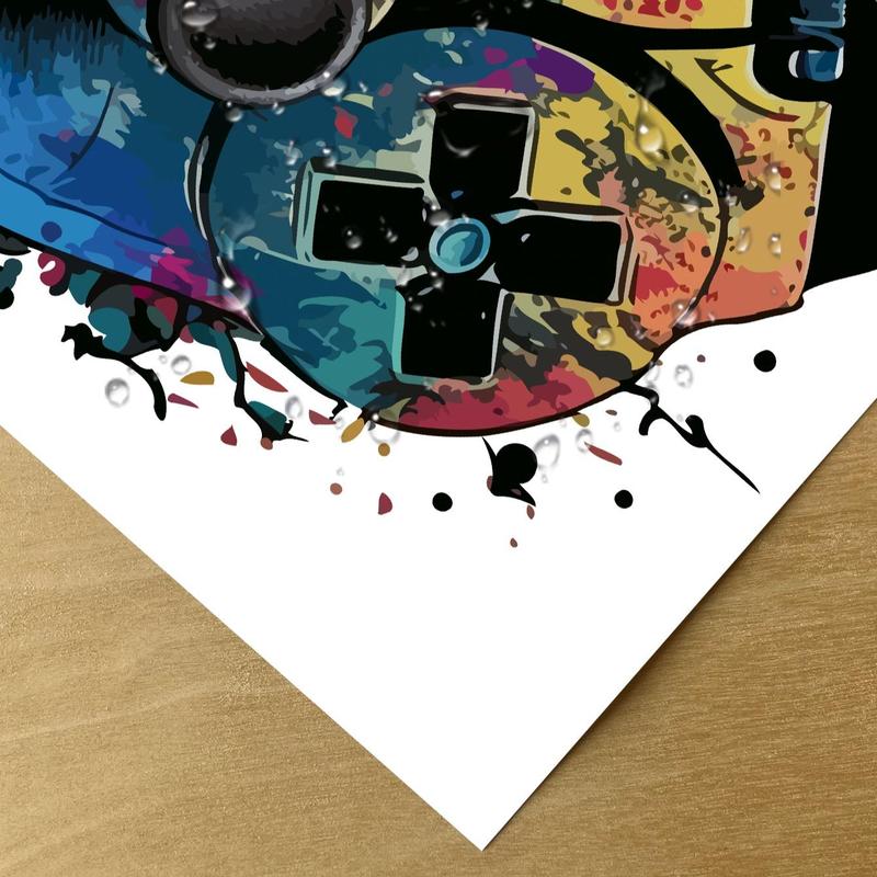 Gamepad Pattern Wall Sticker, 2 Counts/set Modern Cool Stylish Wall Decal, Decorative Sticker for Home Living Room Bedroom, Room Decor, Home Decor 5