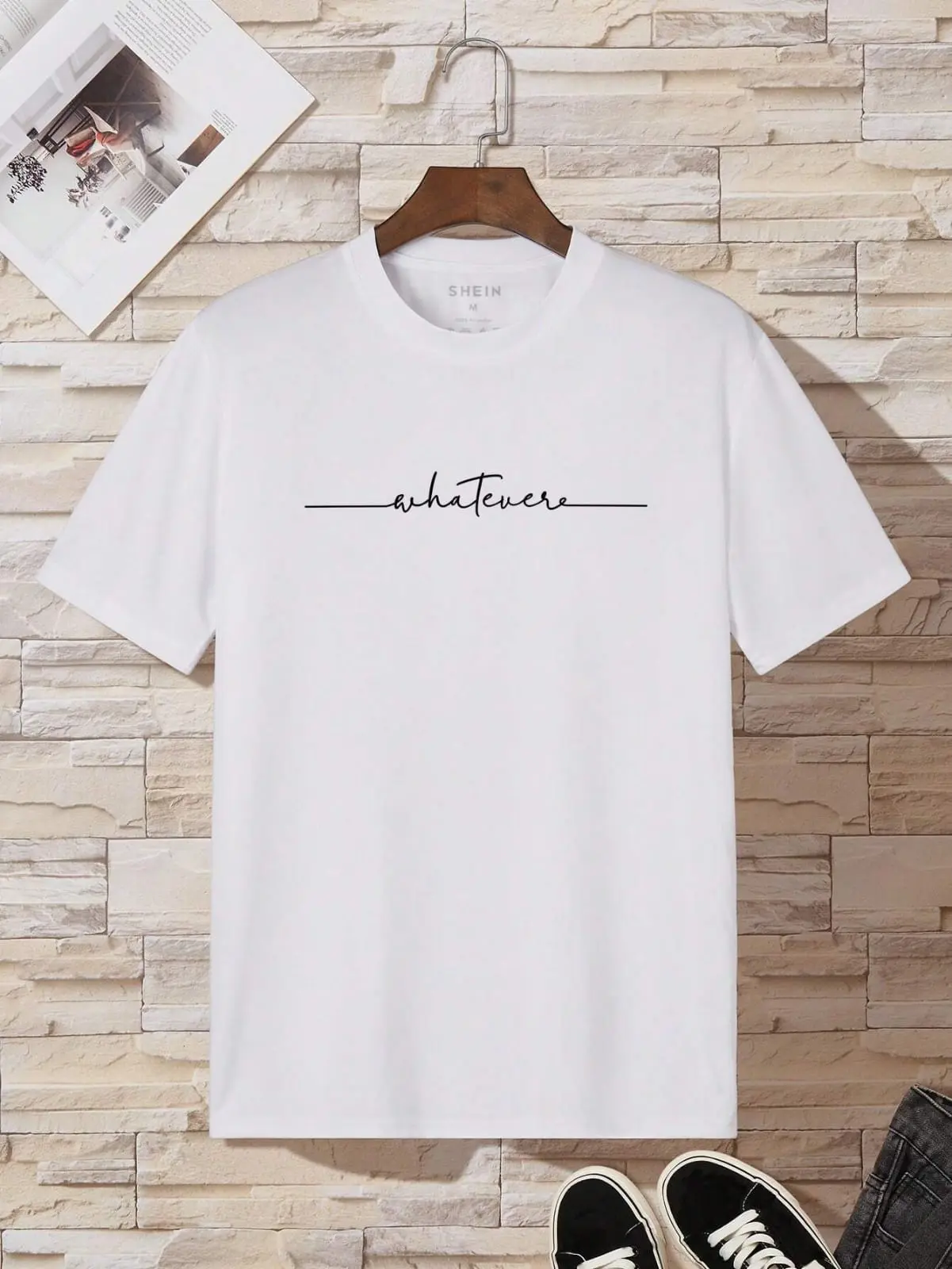 Kaos Pria Wanita Putih Logo Whatever Simpel I T-shirt Distro Premium Bahan Katun Combed 30s I Atasan Cowok Cewek Murah Good Quality Baju Oblong