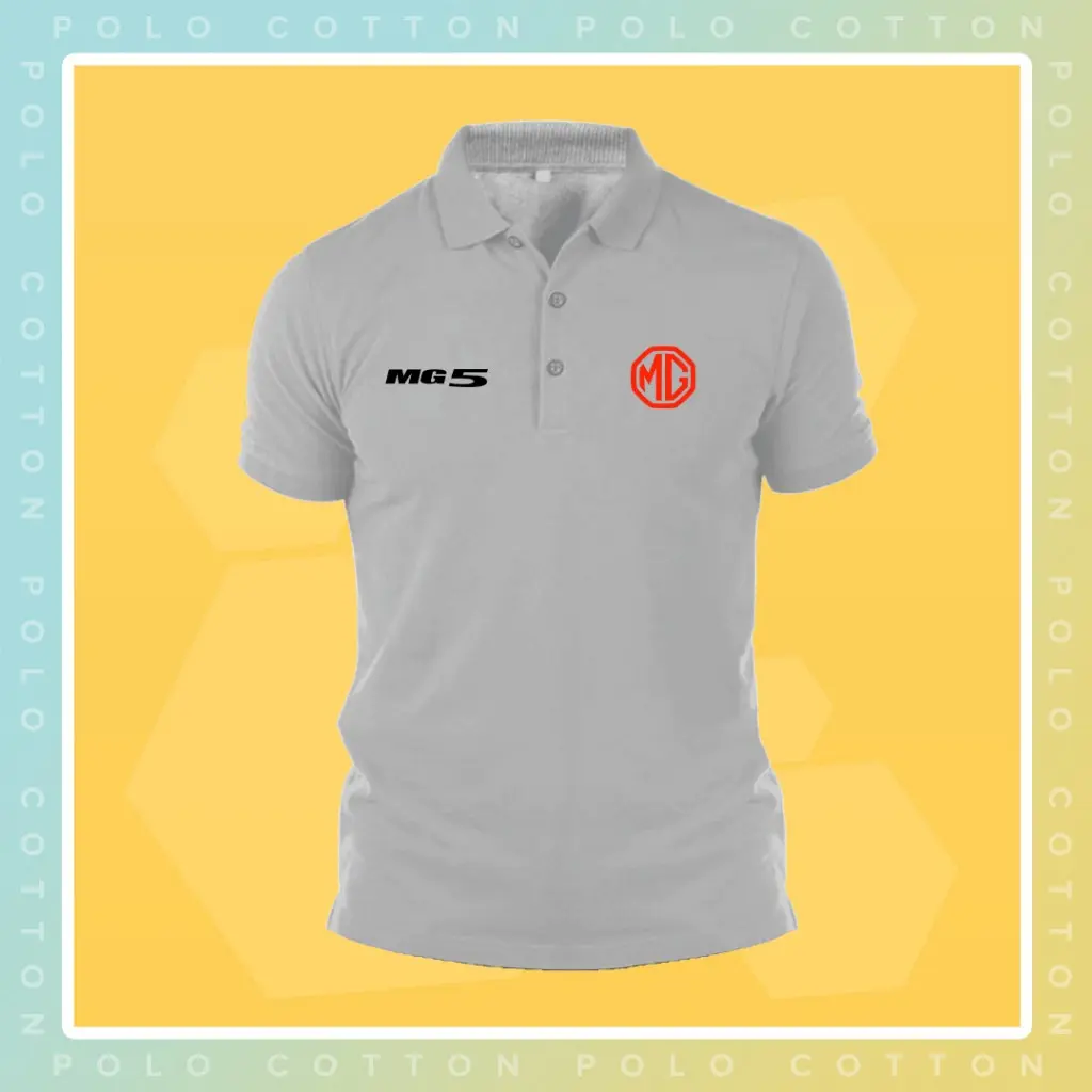 Áo Thun Polo Cotton Đồng Phục, MG, Cổ Áo Tee, Unisex, Thích Hợp Đua Xe Và Thể Thao Mô Tô, Quần Áo Thời Trang, 5 Cỡ Có Sẵn