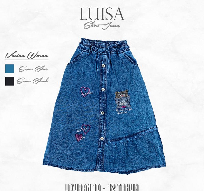 Product Introduction of Luisa Skirt | 6-13 Tahun Rok Jeans Anak Perempuan Motif Beruang 22