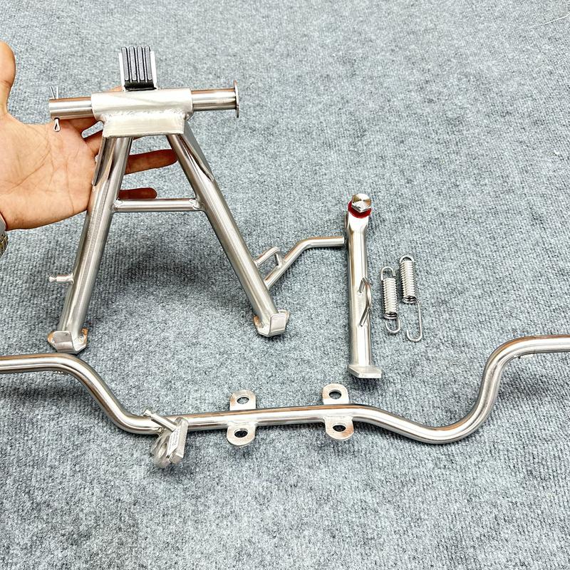 Bộ Combo Chống Đứng, Chống Nghiêng, Gác Máy Inox 304 Các Dòng Xe (Phụ Kiện Đầy Đủ) - Đệm Cao Su, Chốt Xỏ, Lò Xo, Cốt, Ốc cần số sym  gắn wave xemay dàn  chân dream