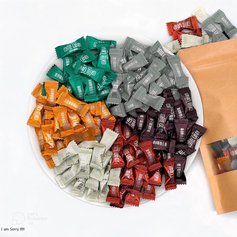 Kẹo Coffee Candy Đài Loan 6 vị - Kẹo Cafe Không Đường 06 vị Cà Phê Cà Phê Sữa - Ăn Vặt Cùng Lan
