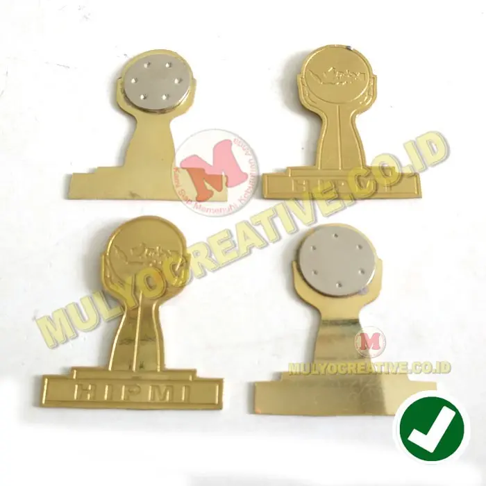 Bros Pin Logo Hipmi Pengait Magnet Lencana Hipmi Gold Full Logam