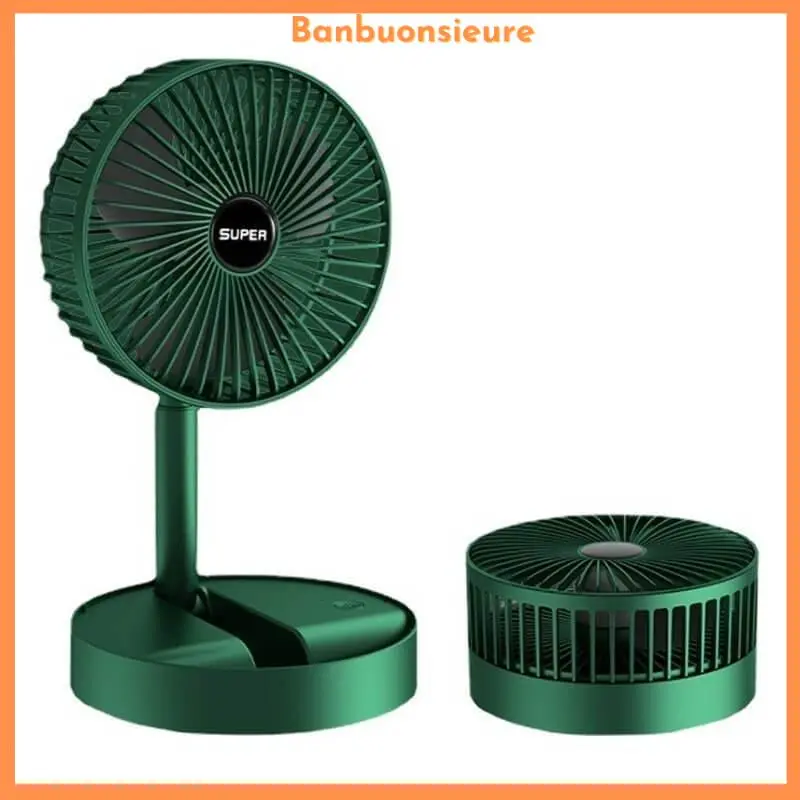 Quạt sạc tích điện để bàn gấp gọn tiện dụng cho mùa hè siêu mát với 3 tốc độ gió, cổng sạc usb xoay 180 độ