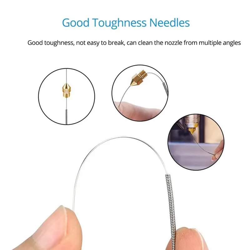 Ống phun máy in 3D, Đầu phun MK8 Ender 3 0,4MM, 20 chiếc với 4 chiếc nắp silicon khối sưởi, Thích hợp cho Ender 3 V2 với 5 kim 2