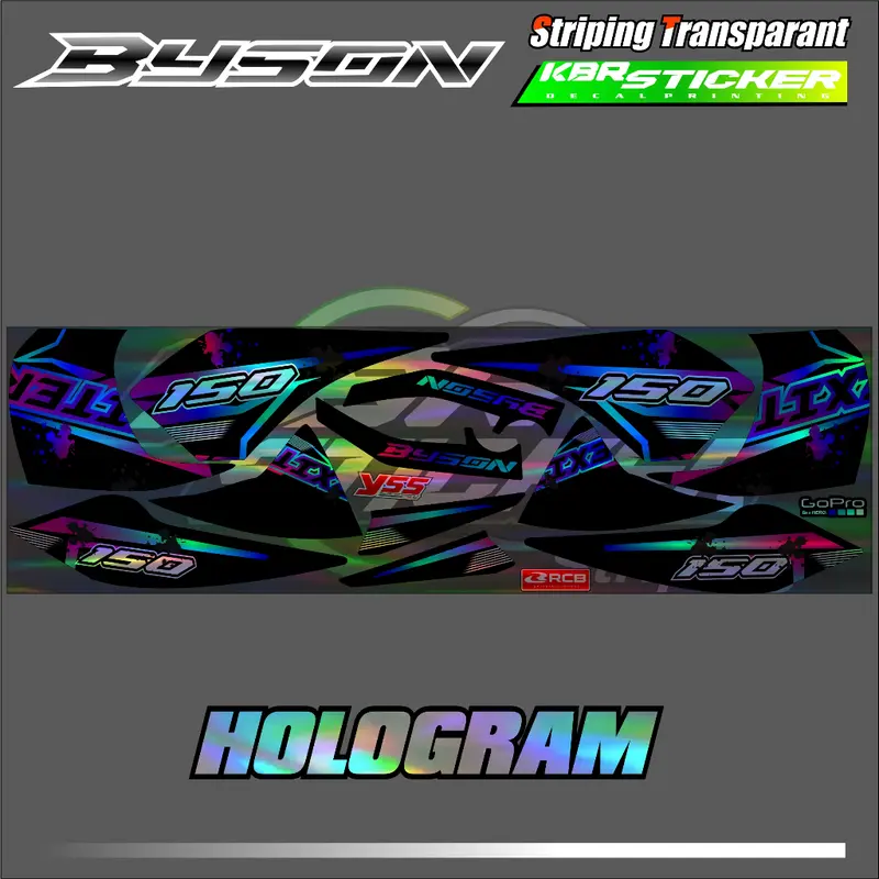 BYSON  (COD) STIKER STRIPING MOTOR YAMAHA BYSON - STIKER LIST GRAFIK SIMPLE WARNA VARIASI DESAIN RACING HOLOGRAM DAN TRANSPARAN BISA COD IP.KODE-413 2