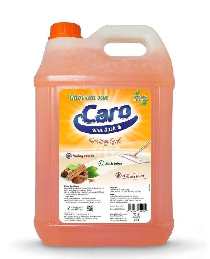 Product Introduction of Nước Lau Sàn Caro 9kg hương Quế,hương hoa lily,hương xả chanh,hương Bưởi,giúp sàn nhà sạch bóng thơm tho suốt ngày dài Làm Sạch 9