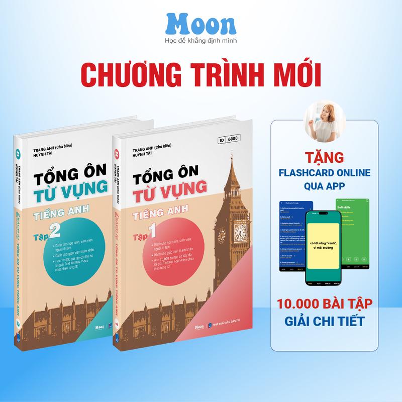Sách Tổng ôn từ vựng tiếng anh cô Trang Anh Moonbook