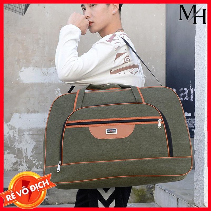 Túi Trống hành lý Du Lịch dài ngày Họa Tiết đơn giản Size 64cm, tui xách tay đeo vai đựnġ đồ quần áo chăn màn chuyển nhà 0