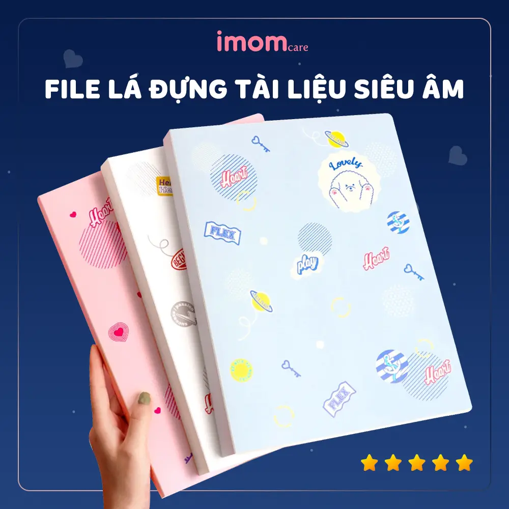 File Lá Đựng Siêu Âm cho Mẹ Bầu 80 trang A4 (40 Lá)- Lưu trữ hình ảnh, tài liệu siêu âm Khám Thai