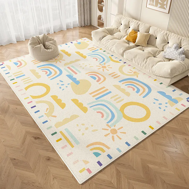 Children's Room Carpet Home Bedroom Bedside Rug Baby Play Reading Area Crawling Mat Machine Washable Living Room Floor Mat