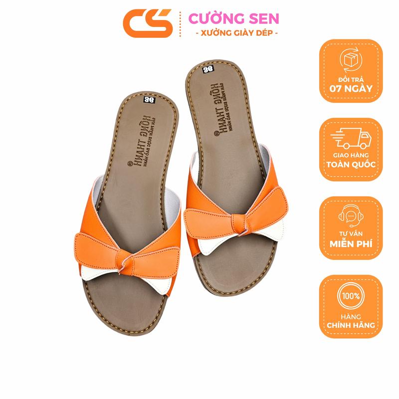 TN321-Dép bệt quai bản nơ chuồn phối màu , đế cao su chống trơn trượt, Mũi tròn Nữ DéP GiàY Shoes Sandal