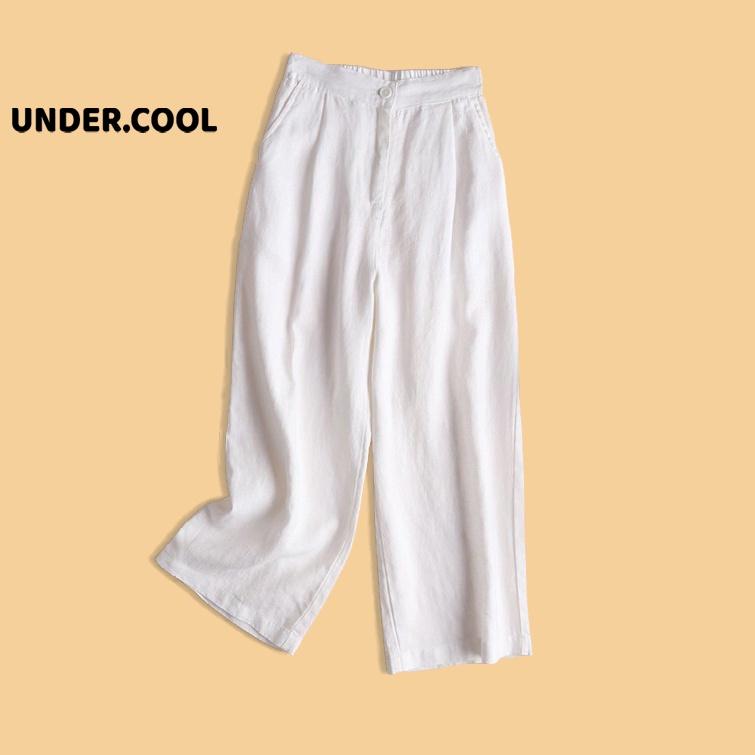 Quần đũi ống rộng dáng dài UNDERCOOL ống suông dáng dài chất đũi trẻ trung - quần 9 tấc QD01