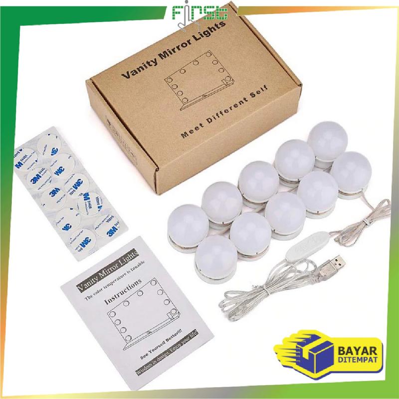 Product Introduction of FH K2 Lampu Meja Rias Dandan Kaca Va nity Cahaya Cermin ( 10 Bohlam ) 32