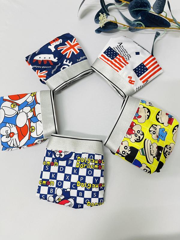 Combo 4 quần sịp đùi Boxer hoạt tiết Doremon Cute, quần xì nam chất thun lạnh co dãn thoáng mát 4 chiều, quần lót nam kháng khuẩn Quần Boxer Menswear