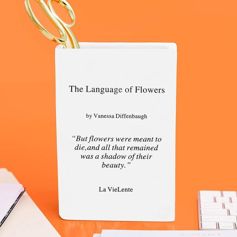 Product Introduction of Modern Floral Arrangement Book Vase Artistic Home Decor Flower Vase Decorative Book Decor Accents 13