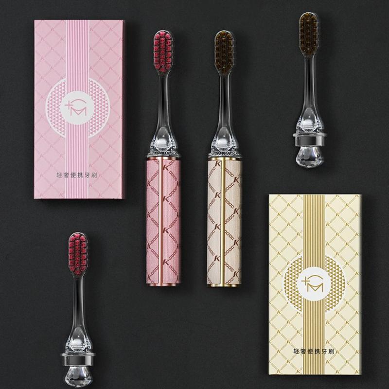 Product Introduction of New Lipstick Shaped Toothbrush Portable Ultra Soft Cleaning Teeth Detachable Oral Care Gift 14