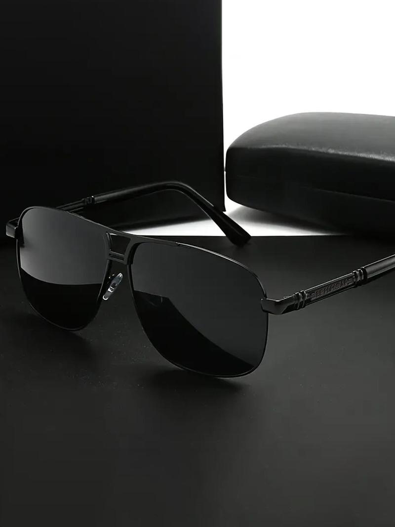 Product Introduction of Men's Square Aviator Sunglasses, Trendy Casual Top Bar Design Sunglasses for Everyday Use, Fashion Accessories for Outdoor Activities 0