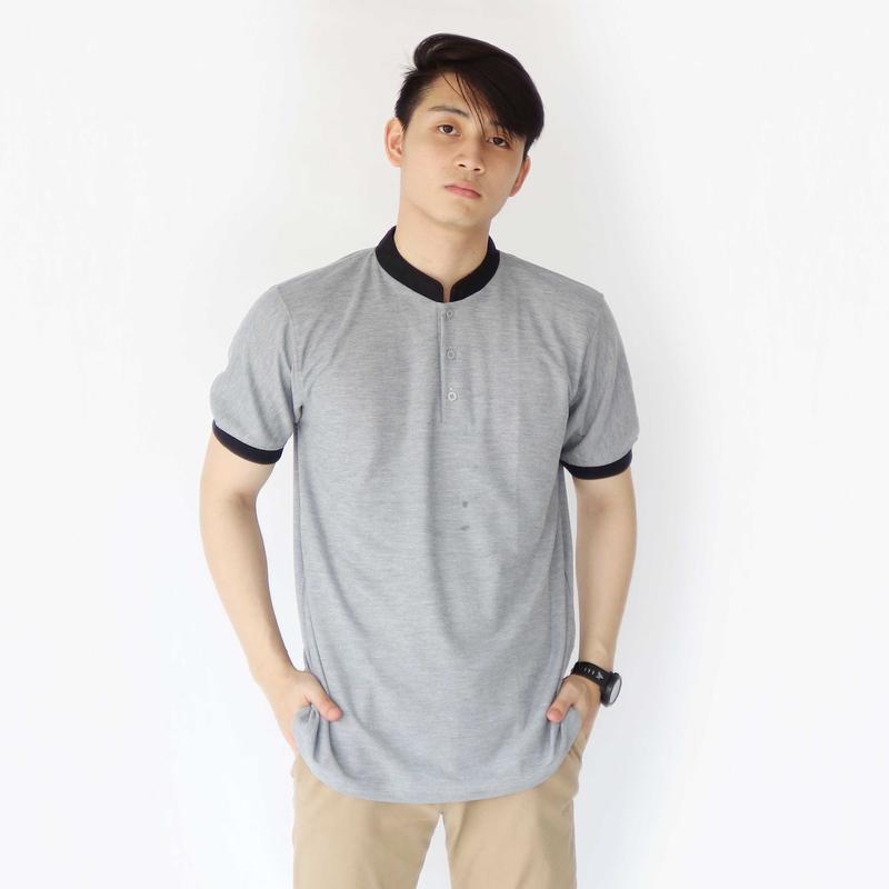 Sc - Kaos Polo Pria Dewasa Seragam Kaos Polos Kerah Shanghai Lengan Pendek - Panjang Atasan Dewasa 5