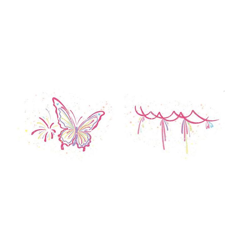 Product Introduction of Glitter Cartoon Temporary Tattoo Sticker Waterproof Colorful  Body Legs Arm Art Fake Tattoo Festival Party  Tattoos 18