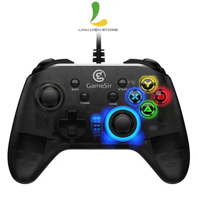 Tay cầm chơi game Gamesir T4W - T4 pro - tay cầm chơi game có dây đèn led, chế độ rung cực mạnh 1